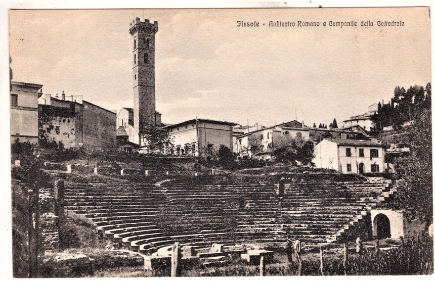 Cartolina antica Fiesole anfiteatro Romano