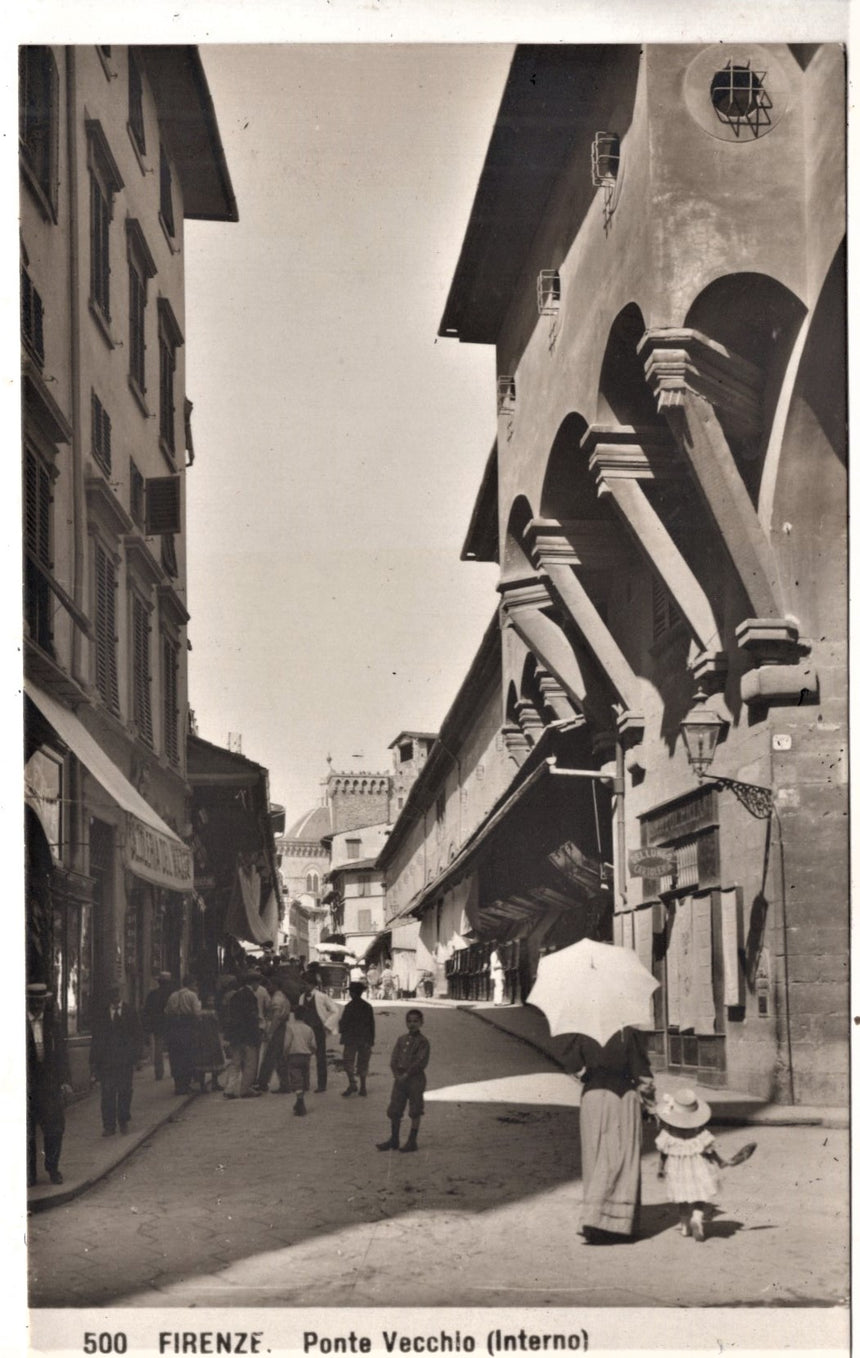 Cartolina antica Firenze ponte Vecchio