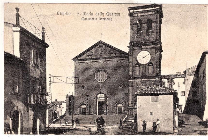 Cartolina antica Viterbo chiesa Santa Maria della Quercia