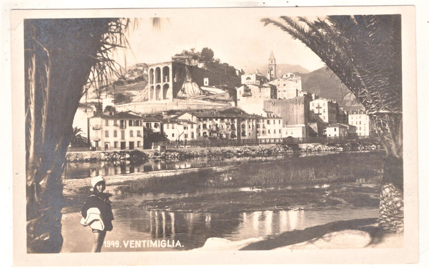 Cartolina antica Ventimiglia panorama Imperia