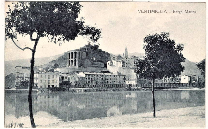 Cartolina antica Ventimiglia borgo Marina