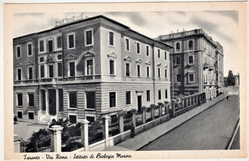 Cartolina antica Taranto istituto di biologia marina