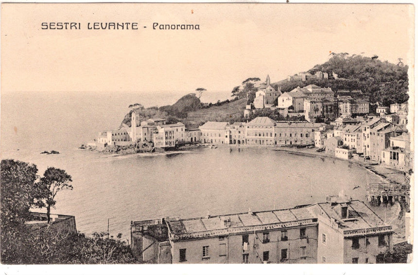 Cartolina antica Sestri Levante panorama