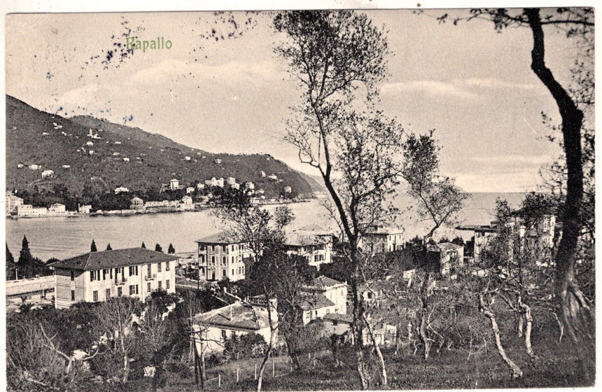 Cartolina antica Rapallo panorama