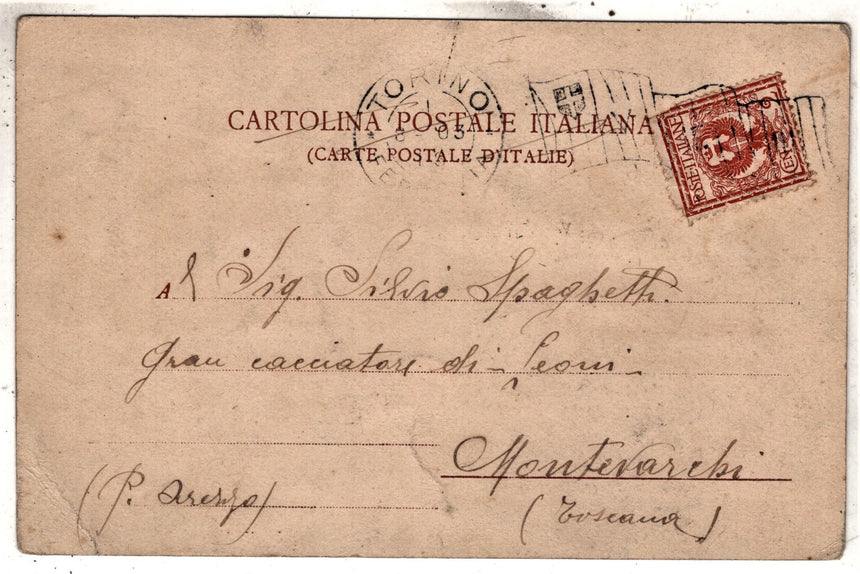 Cartolina antica Torino piazza V.Emanuele II