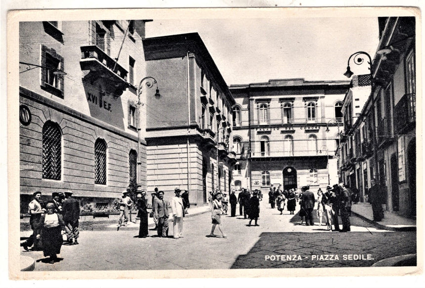 Cartolina antica Potenza piazza Sedile