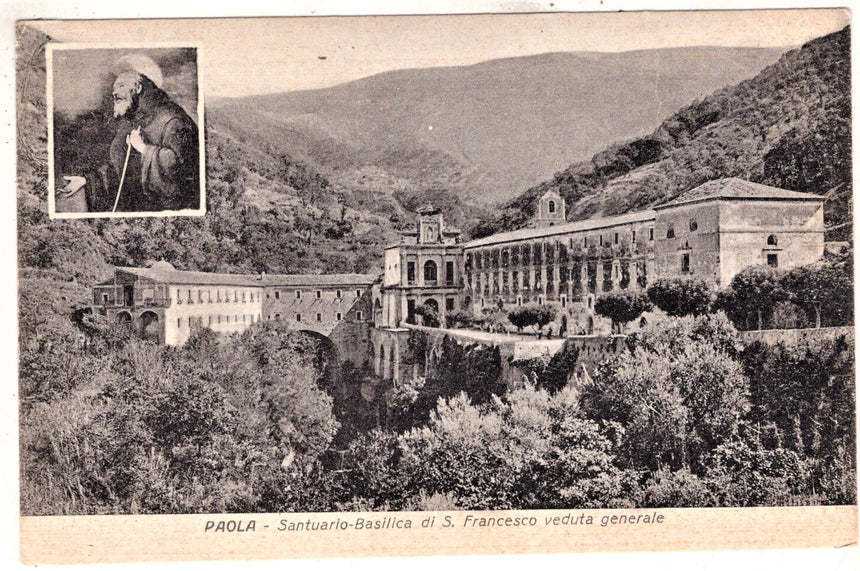 Cartolina antica Paola Santuario di San Francesco