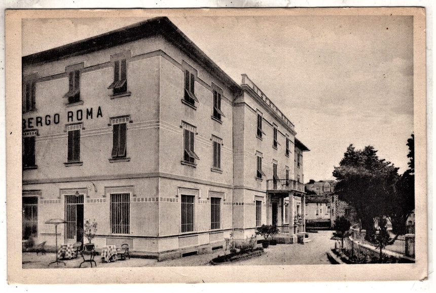 Cartolina antica Acquapendente grand Hotel Roma del cav. Marziali