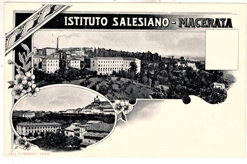 Cartolina antica Macerata istituto Salesiano