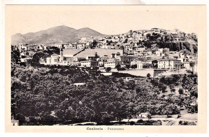 Cartolina antica Caulonia panorama Reggio Calabria