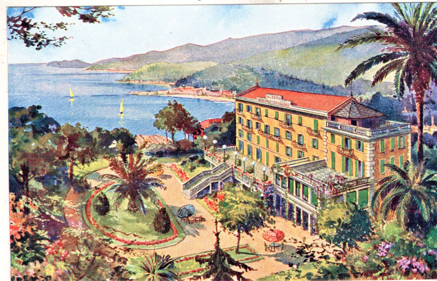 Cartolina antica Santa Margherita Ligure albergo Metropoli eMargherita di G.Ciana