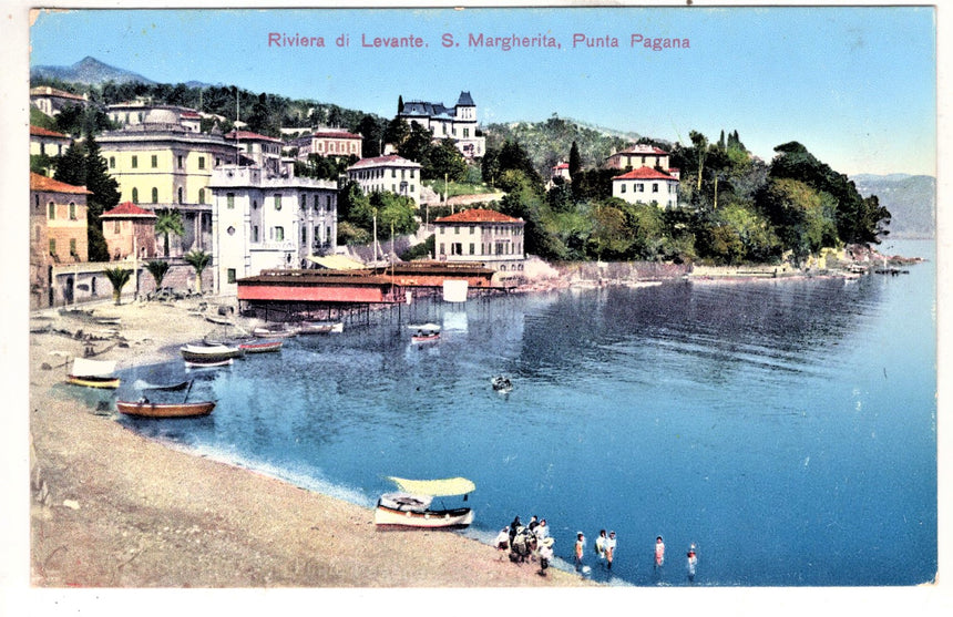 Cartolina antica Santa Margherita Ligure punta Pagana