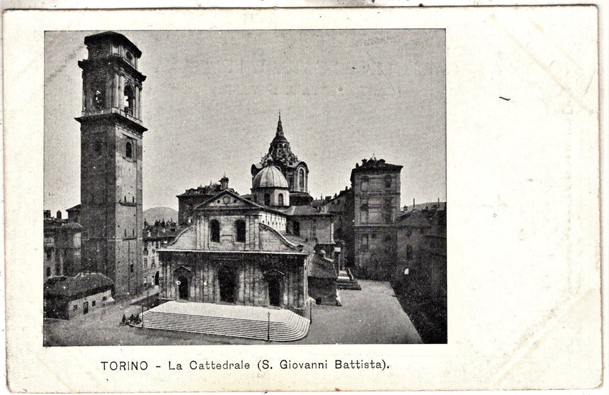 Cartolina antica Torino la Cattedrale San Giovanni