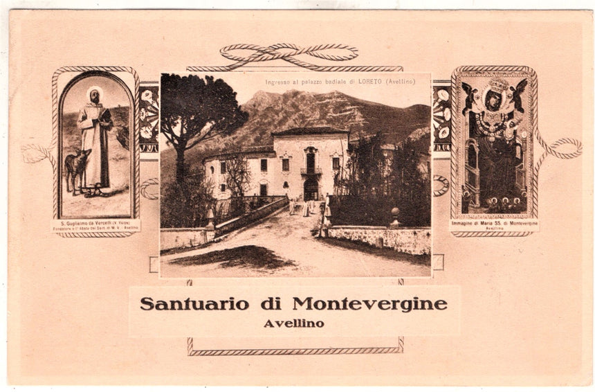 Cartolina antica Avellino Santuario di Montevergine