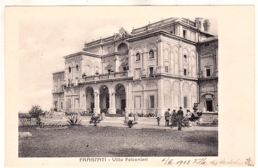 Cartolina antica Frascati villa Falconieri