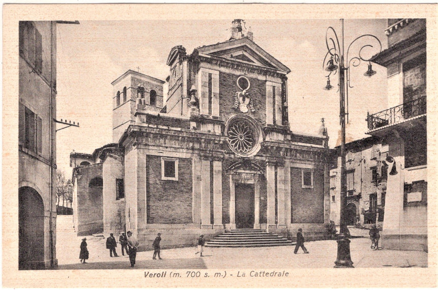 Cartolina antica Veroli la Cattedrale Frosinone scritta in tedesco viag.in busta