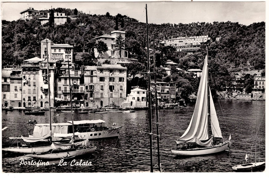 Cartolina antica Portofino la calata