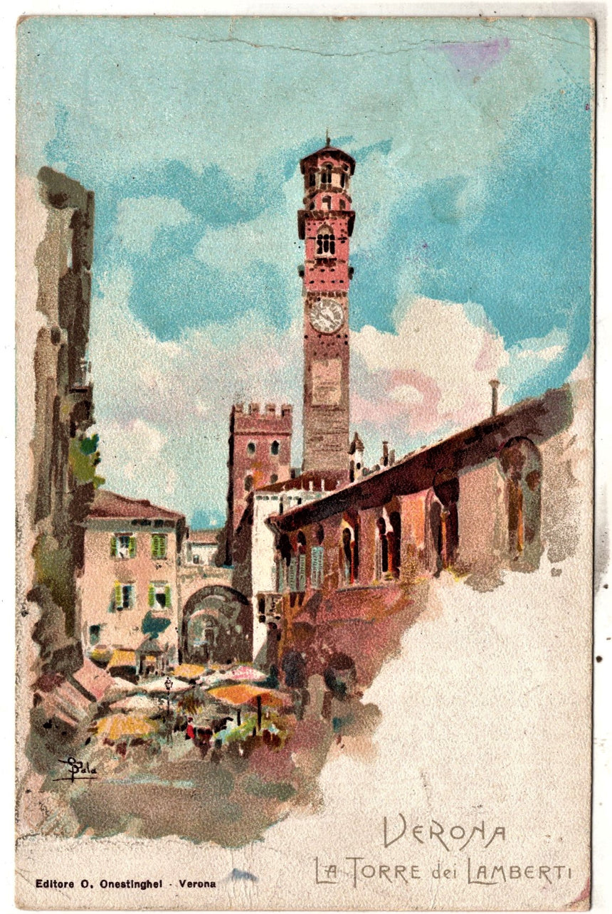 Verona la torre dei Lamberti sped in Francia