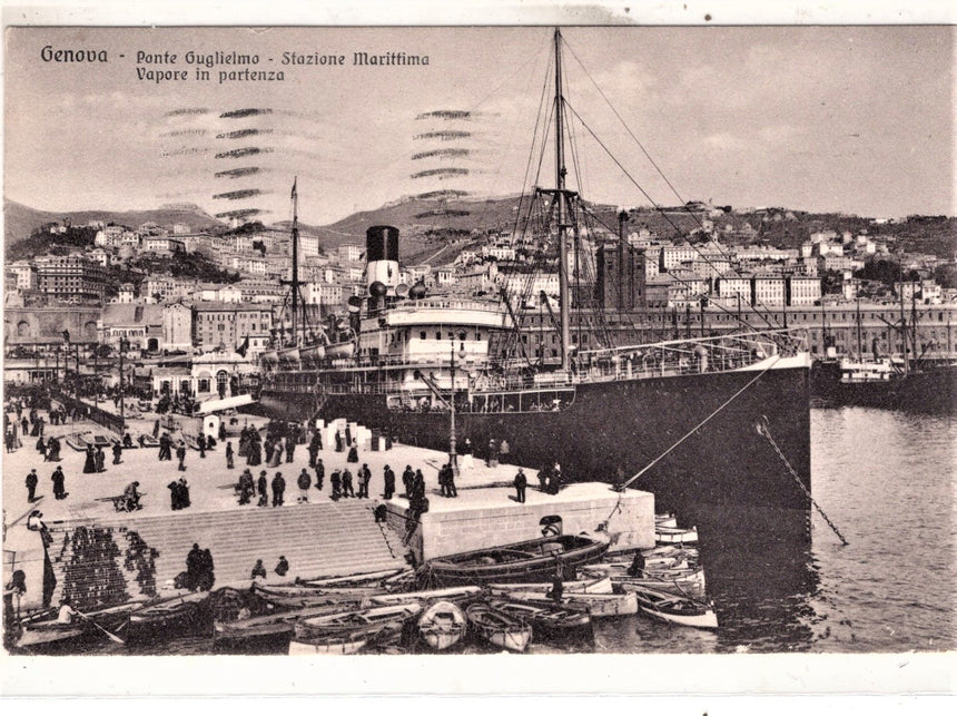 Genova Ponte Guglielmo vapore in partenza