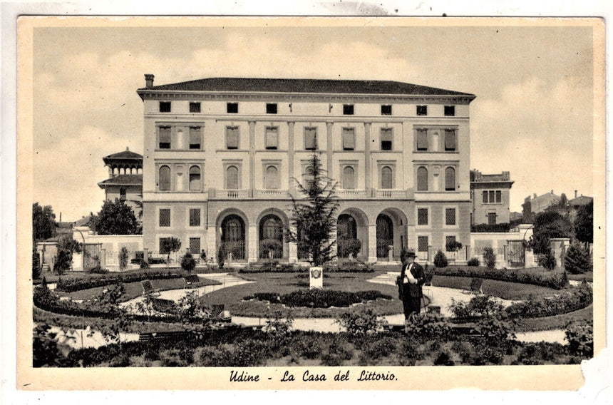 Udine la casa del Littorio  angolo basso a dx abraso