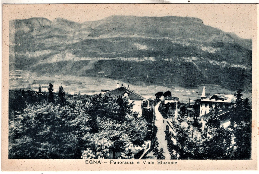 Sudtirol Alto Adige Egna panorama e viale stazione