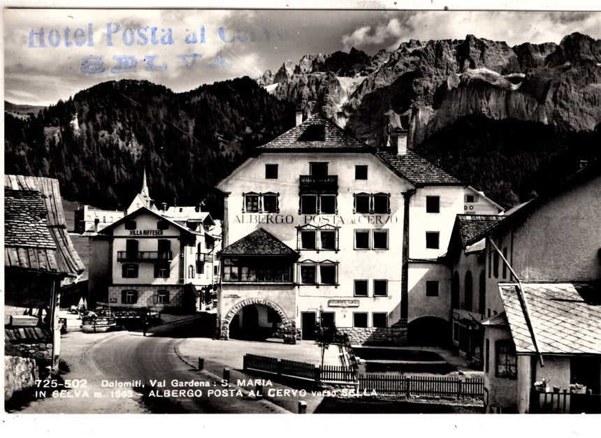 Sudtirol Alto Adige  Val Gardena S.Maria in Selva albergo Posta al Cervo