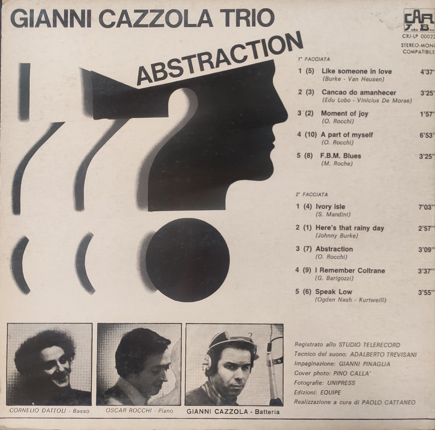 NUOVO Gianni Cazzola Trio - Abstraction