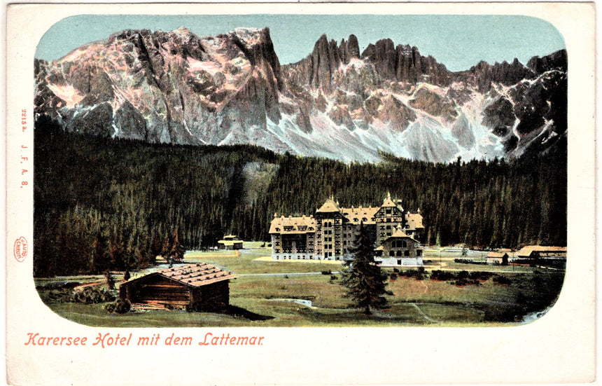 Sudtirol Alto Adige Karersee Hotel mit Latemar Hotel Carezza