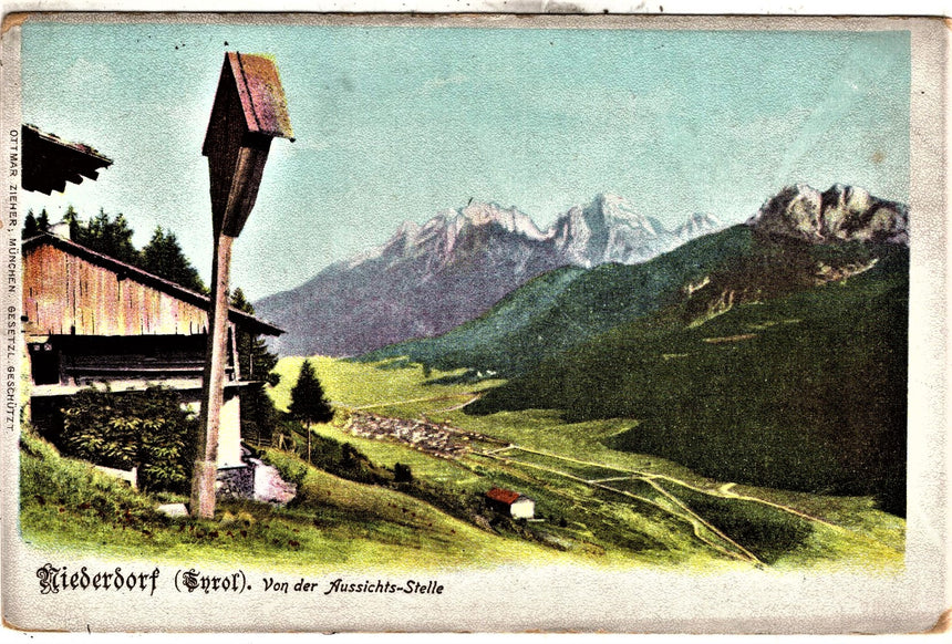 Sudtirol Alto Adige Niederdorf Pustertal V on der Aussichs Stelle