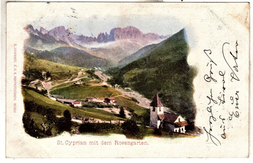 Sudtirol Alto Adige ST. Cyprian mit Rosengarten