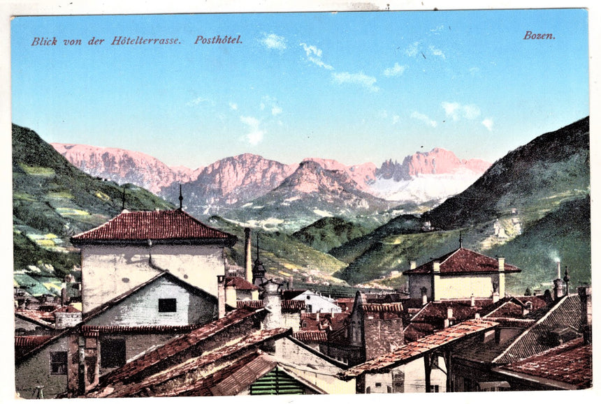 Sudtirol Alto Adige Blick vom der Hotelterasse Posthotel Bozen