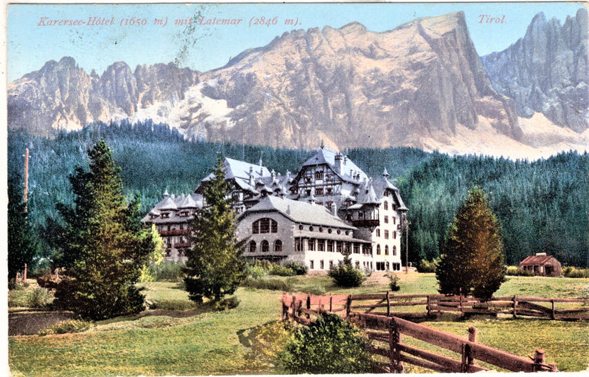 Sudtirol Alto Adige Hotel Carezza Karerpasshotel gegen Latemar