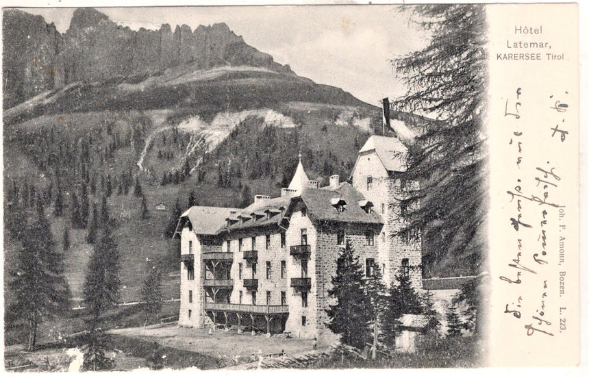 Sudtirol Alto Adige Hotel Carezza Karerpasshotel gegen Latemar