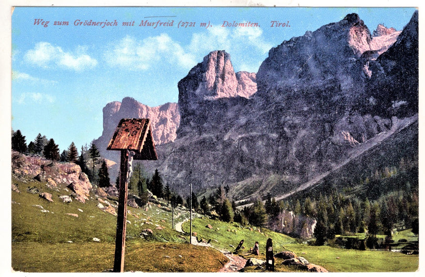 Sudtirol Alto Adige Gròdnerjoch mit Murfreid Dolomiten