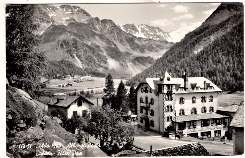 Cartolina Sudtirol Alto Adige Solda Hotel Posta Ortler | Collezionissimo