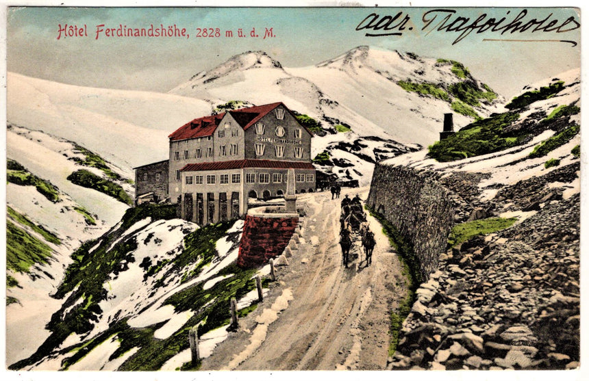 Cartolina Sudtirol Alto Adige Hotel Ferdinandshòhe und Ortler | Collezionissimo