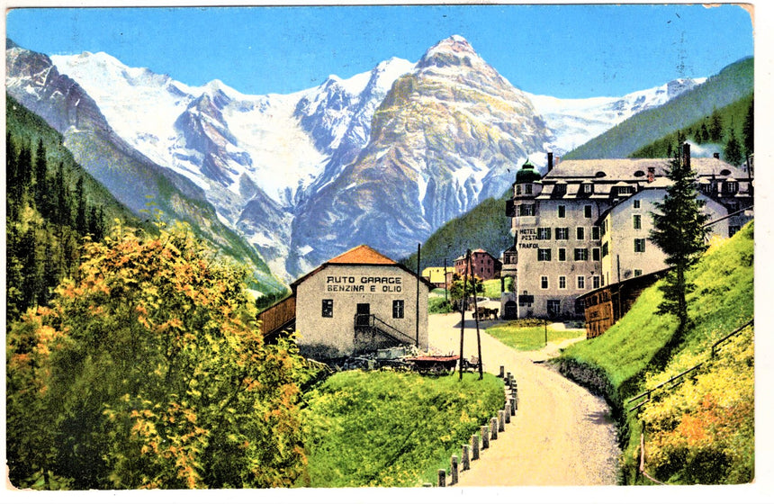 Cartolina Sudtirol Alto Adige Trafoi Hotel Posta sulla strada dello Stelvio  | Collezionissimo