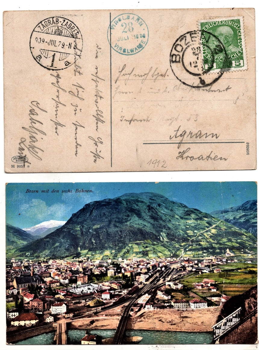 Cartolina Sudtirol Alto Adige Bozen Bolzano città - panorama | Collezionissimo