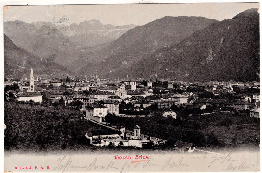 Cartolina Sudtirol Alto Adige Bozen Bolzano città - panorama foto | Collezionissimo