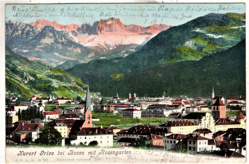 Cartolina Sudtirol Alto Adige Bozen Bolzano città - panorama | Collezionissimo