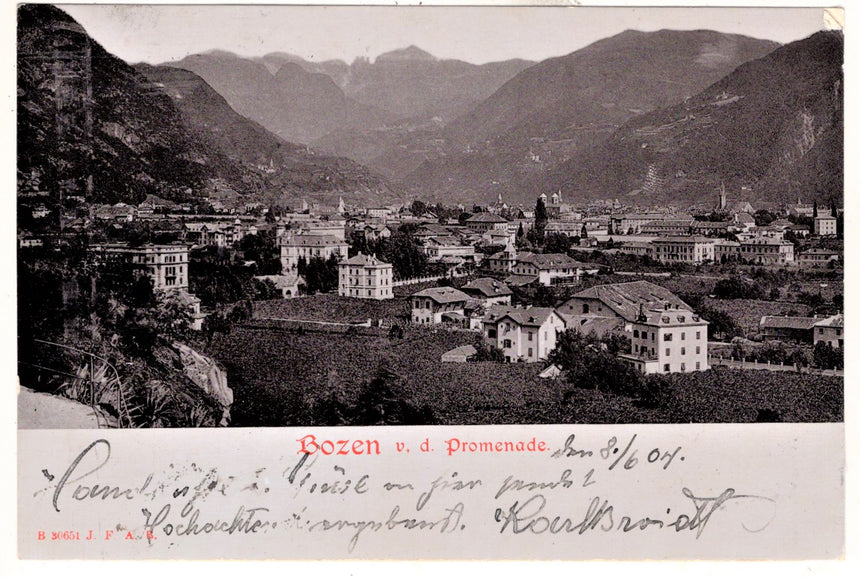 Cartolina Sudtirol Alto Adige Bozen Bolzano città - panorama foto | Collezionissimo