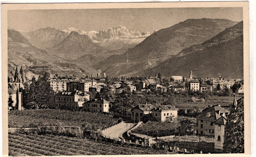 Cartolina Sudtirol Alto Adige Bozen Bolzano città - panorama | Collezionissimo. Cartolina firmata e viaggiata