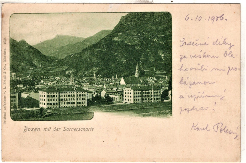 Cartolina Sudtirol Alto Adige Bozen Bolzano città - panorama | Collezionissimo