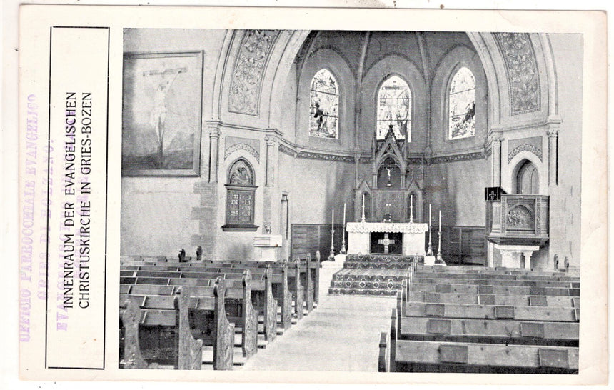 Cartolina Sudtirol Alto Adige Bozen Bolzano città Christuskirche in Gries | Collezionissimo