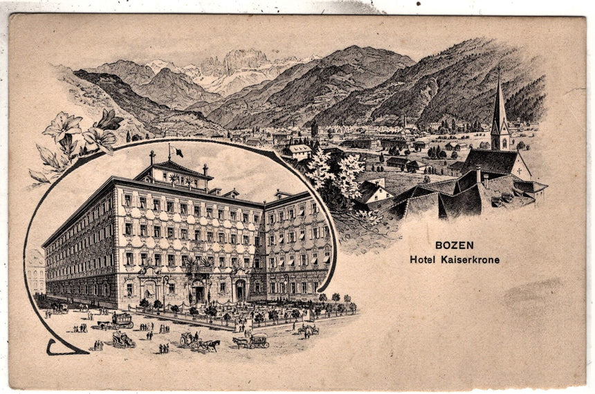 Cartolina Sudtirol Alto Adige Bozen Hotel Kaiserkrone | Collezionissimo