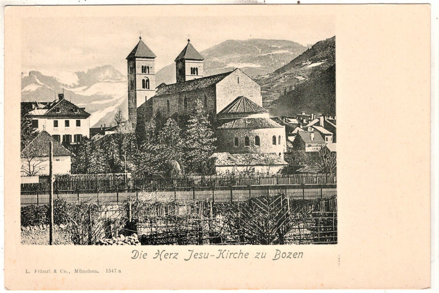 Cartolina Sudtirol Alto Adige Bolzano Bozen die Herz Jesu Kirche | Collezionissimo