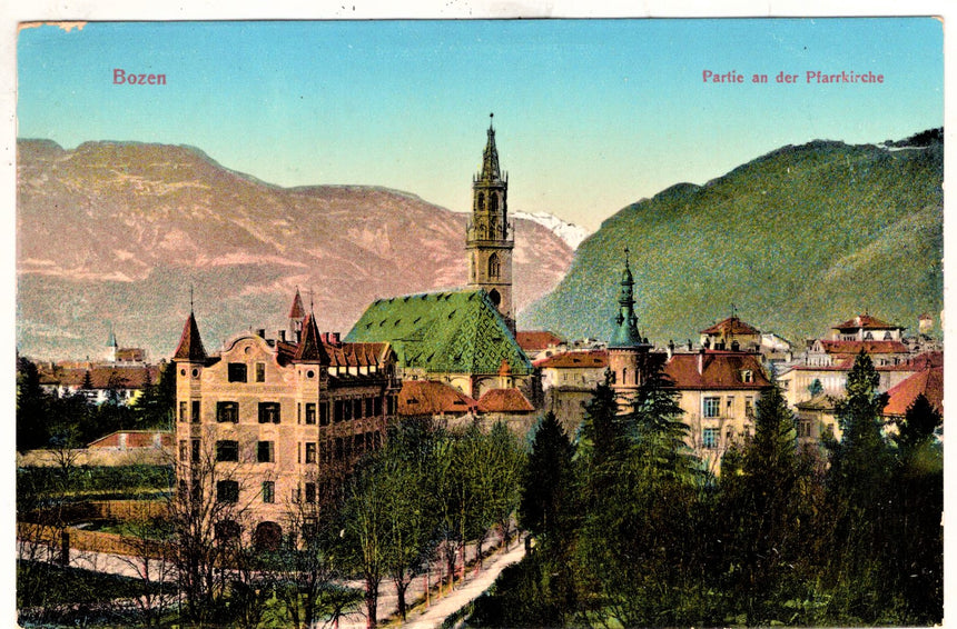 Cartolina Sudtirol Alto Adige Bolzano Bozen Pfarrkirche | Collezionissimo