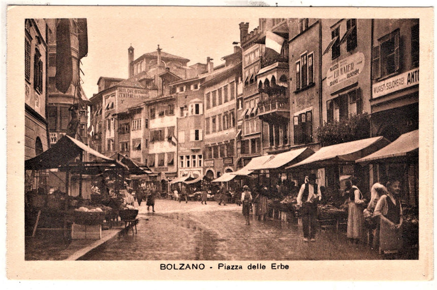 Cartolina Sudtirol Alto Adige Bolzano Bozen Obstmarkt Bolzano piazza Erbe | Collezionissimo