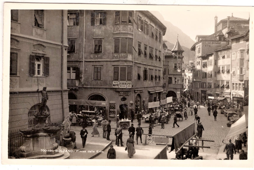 Cartolina Sudtirol Alto Adige Bolzano Bozen Obstmarkt Bolzano piazza Erbe | Collezionissimo