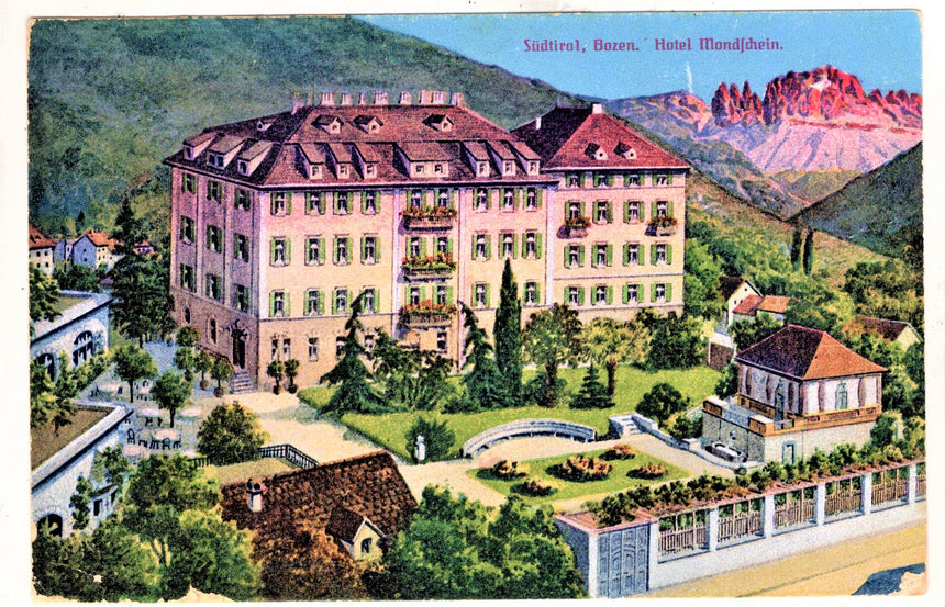 Cartolina Sudtirol Alto Adige Bolzano Bozen Hotel Luna Mondschein | Collezionissimo